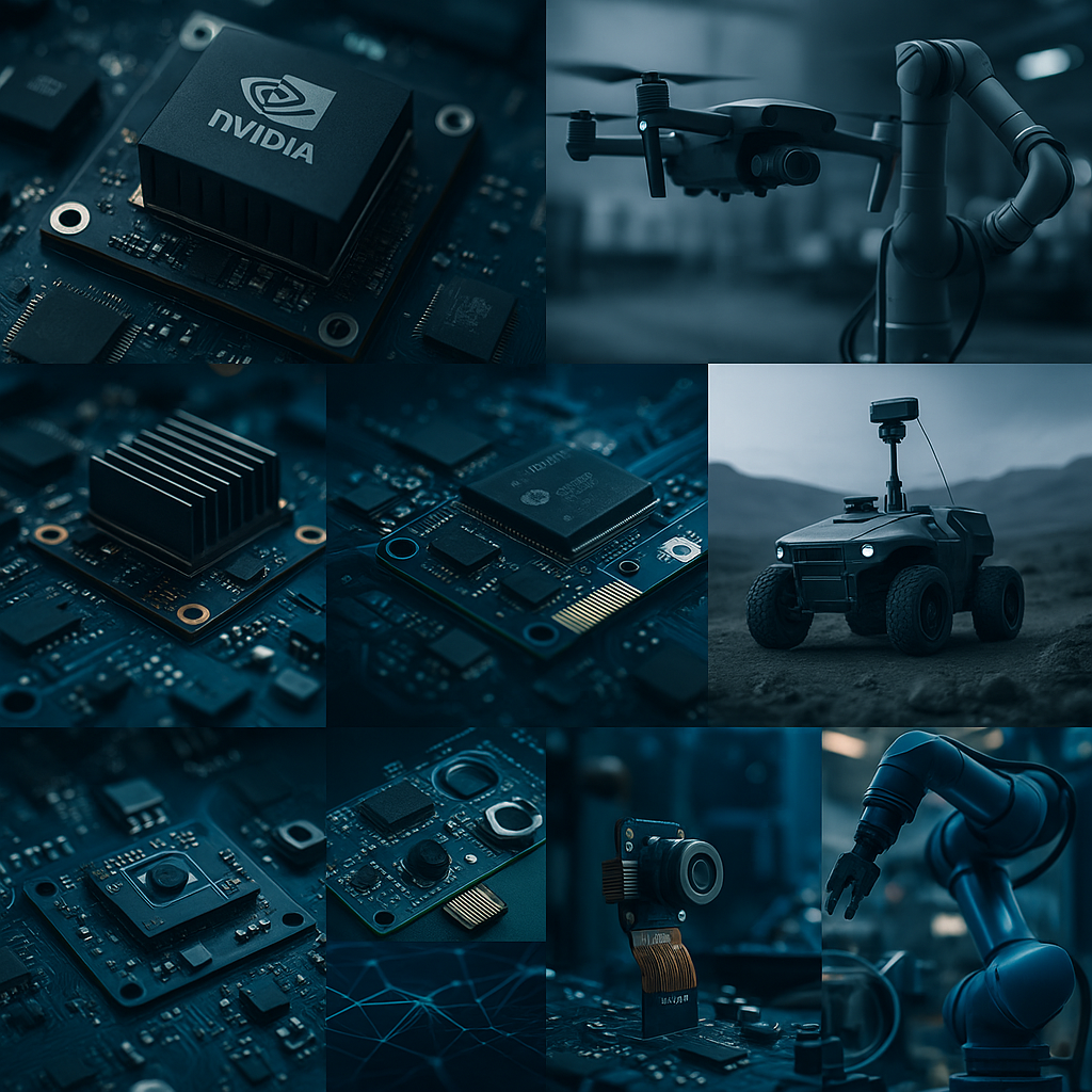 ShareXtent deep-tech blended mosaic: robotics, drones, sensors, NVIDIA Jetson modules